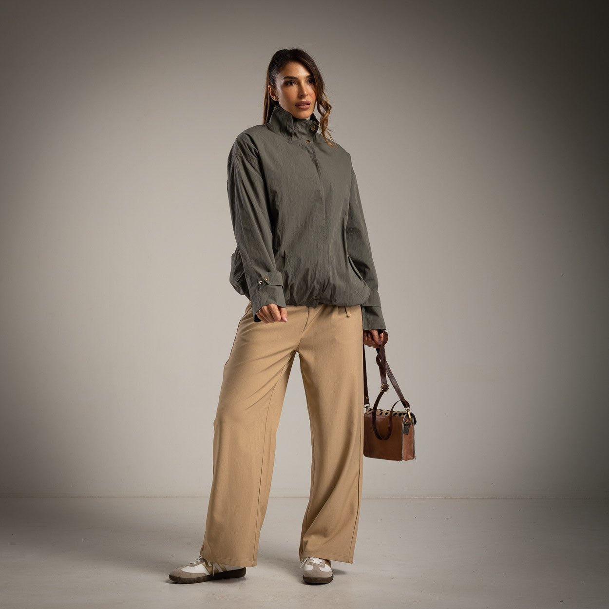 Gefütterte Funktionsparka – Khaki
