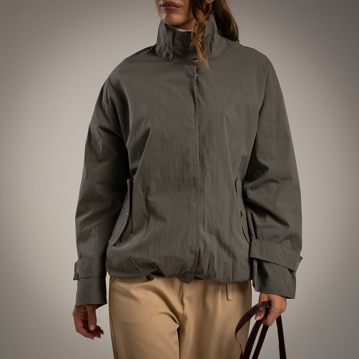 Gefütterte Funktionsparka – Khaki