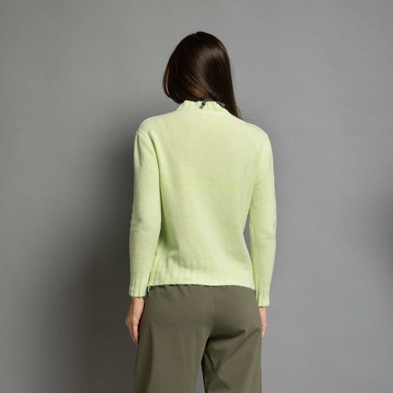 Rollkragen-Sweater – uni