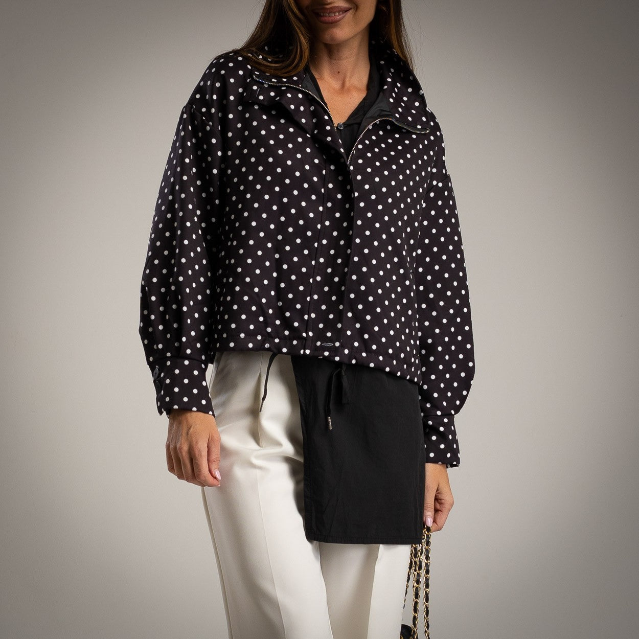 Gefütterte Bomberjacke „Polka Dots“