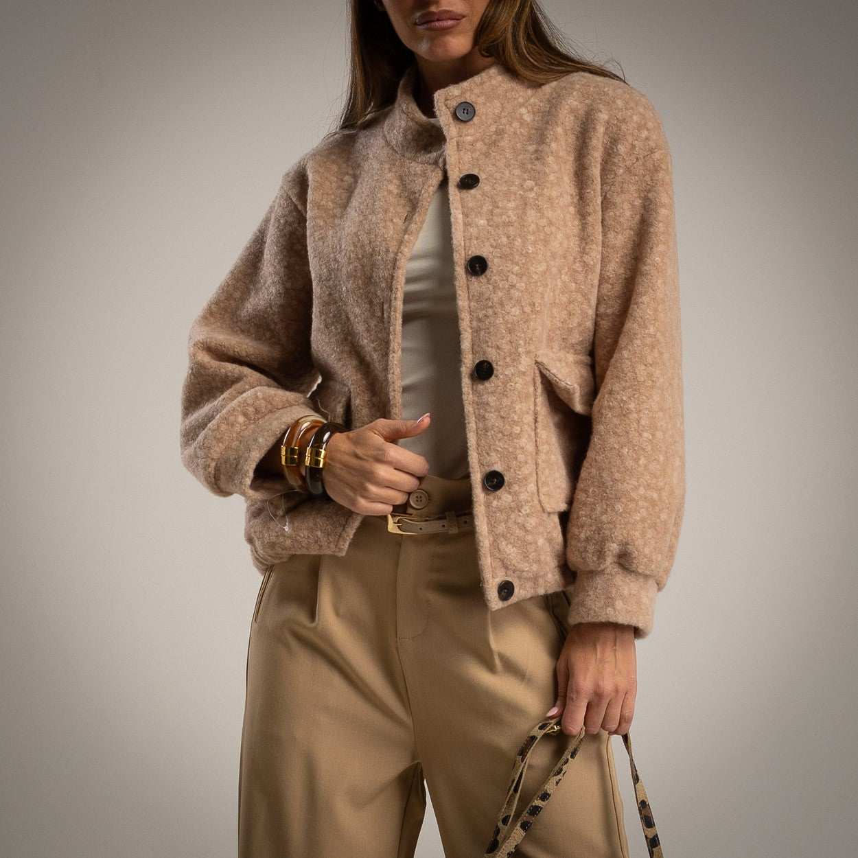 Oversize-Bomber mit Pattentaschen