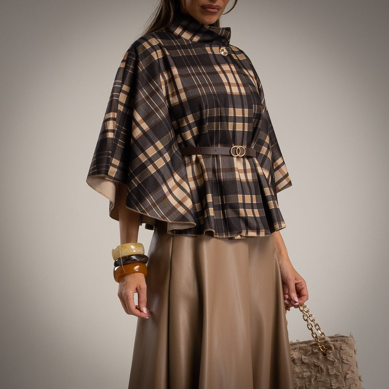 Cape „Karo“ mit Gürtel „Maravillas“