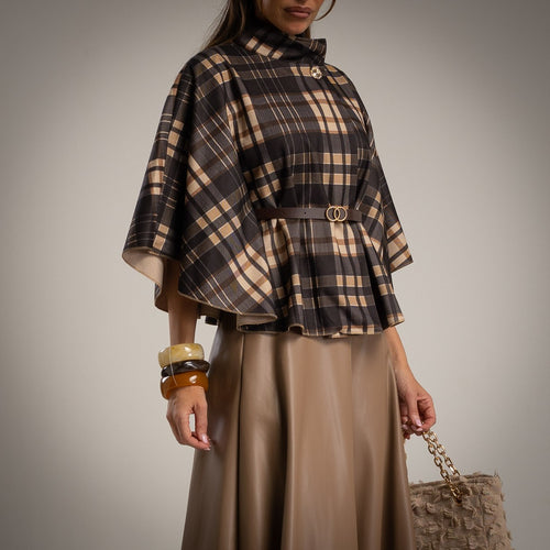 Cape „Karo“ mit Gürtel „Maravillas“