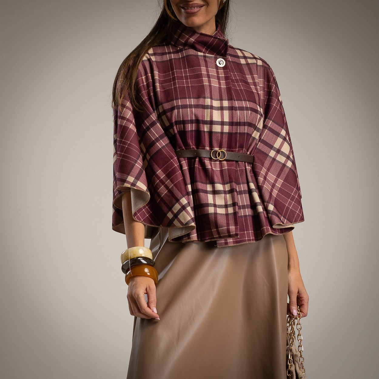 Cape „Karo“ mit Gürtel „Maravillas“