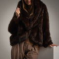 Chaquetón Forrado con Pelo en Capucha