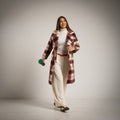 Abrigo Oversize Cuadros Forrado