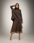 Zweiteiliges Kleid-Set mit Lurex-Details – Produktansicht – Albanos 6300-49