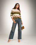 Wide-Leg-Jeans mit überkreuzter Front – Produktansicht – Albanos 5010-31