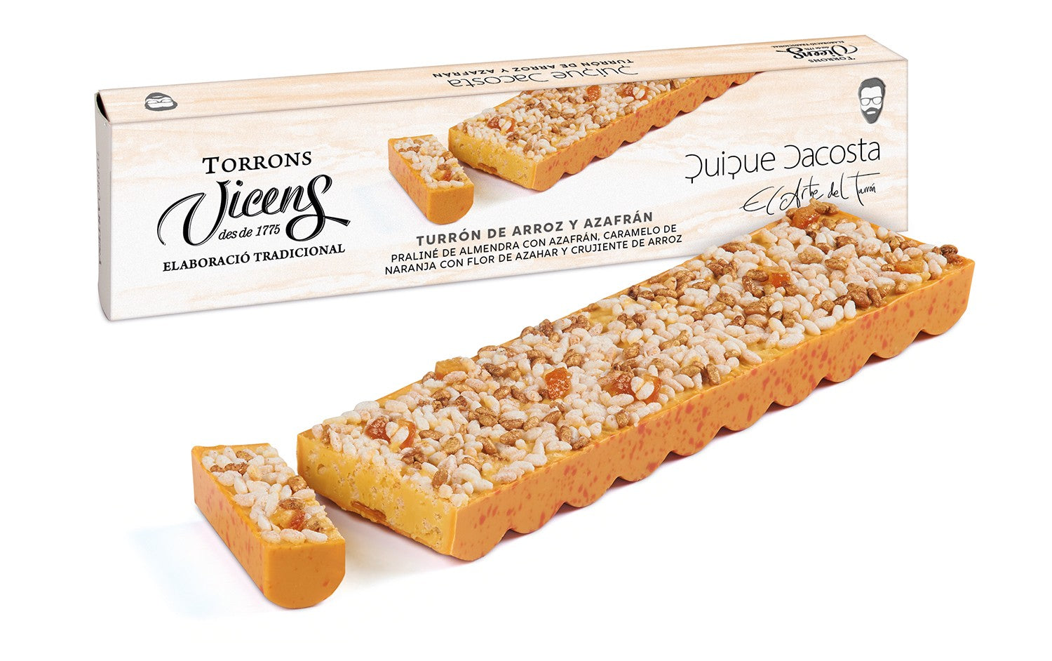 Turrón de Arroz y Azafrán 300 g – Quique Dacosta